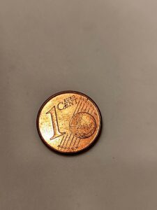 1 евроцент 2017 Гърция – реверс с номинал 1 EURO CENT